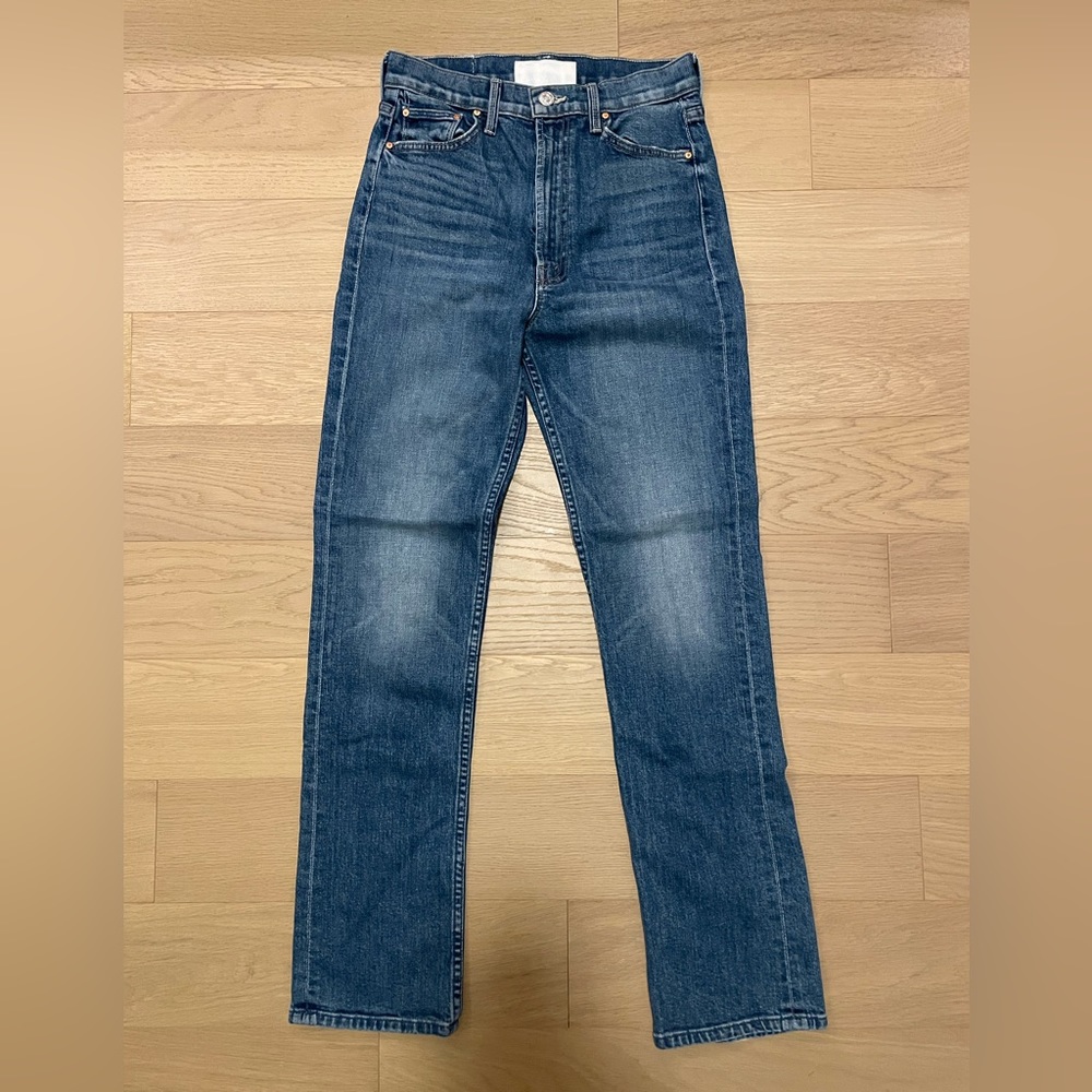 MOTHER High Waisted Rider Skimp Jeans in Cowboys Don't Cry size 27